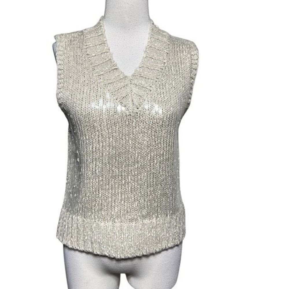 Anna & Ava NWT Sleeveless Sequin Bling Sweater Vest Size S/M